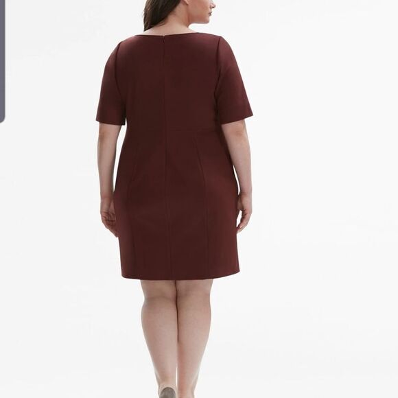 MM Lafleur The Narie Dress - Textured Ponte  chocolate sz 2+ - Picture 3 of 6